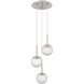Barrington 3 Light 12 inch Satin Nickel Mini Pendant Ceiling Light