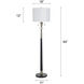 Langston 63.5 inch 60 watt Larson Gold and Black and White Floor Lamp Portable Light