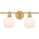 Collier 2 Light 19 inch Brass Wall sconce Wall Light
