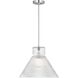 Drew & Jonathan Liouet 1 Light 18 inch Brushed Nickel Pendant Ceiling Light, Large