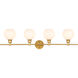 Syracuse 4 Light 38 inch Brass Wall sconce Wall Light