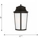 Portola 1 Light 18 inch Textured Black Outdoor Wall Lantern, Large