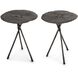 Lotus 27 X 20 inch Dark Nickel Side Table, Large