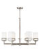 Harding 6 Light 29 inch Brushed Nickel Chandelier Ceiling Light