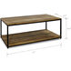 LOGAN 47 X 23.5 inch Wood/Black Coffee Table