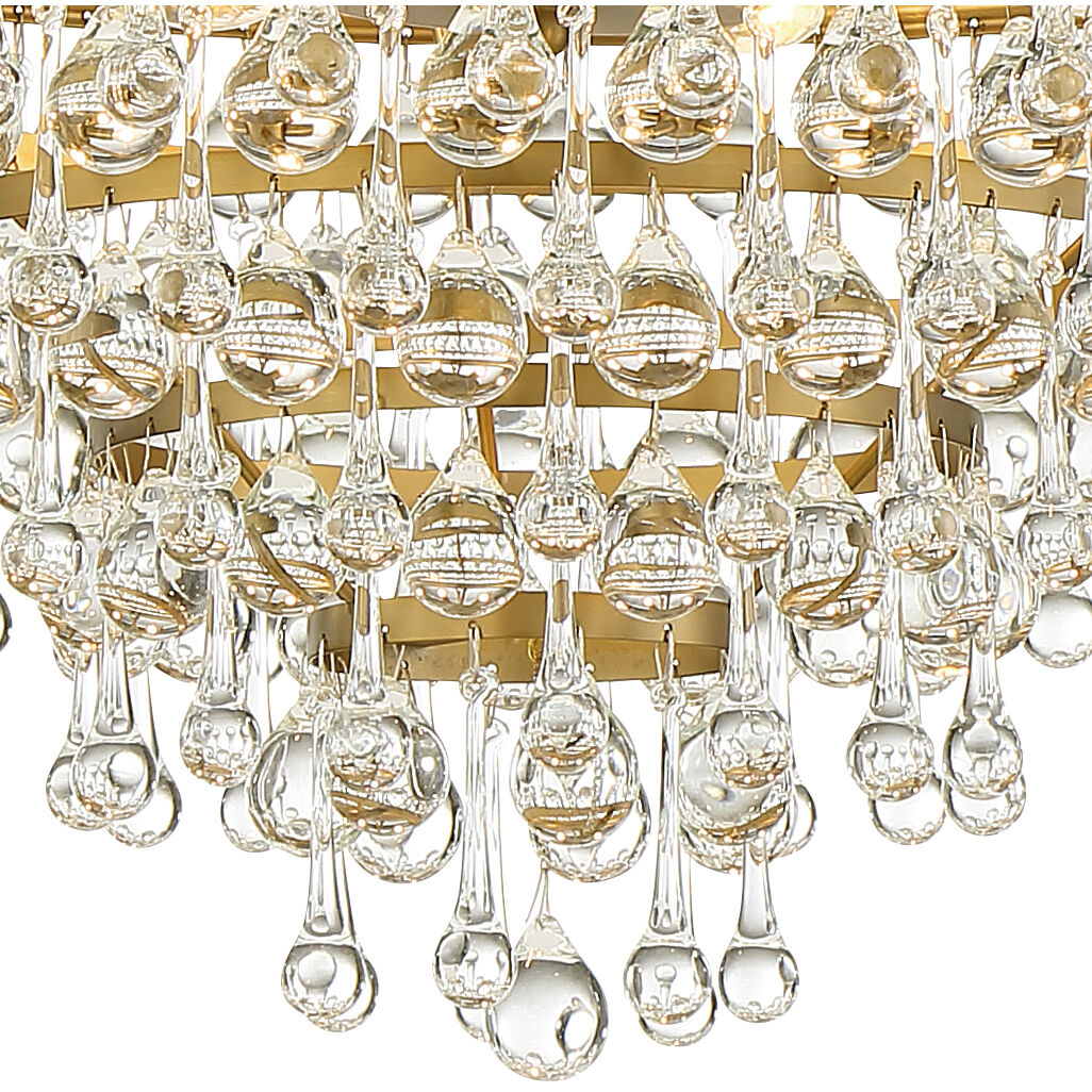 Calypso 6 Light 20 inch Vibrant Gold Chandelier Ceiling Light