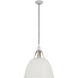 Thomas O'Brien Gunner LED 15.75 inch White and Polished Aluminum Pendant Ceiling Light