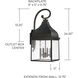 Westridge 4 Light 25 inch Old Bronze Outdoor Wall Lantern
