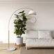 Luna Bella 92 inch 100.00 watt Weathered Brass and White Arc Floor Lamp Portable Light