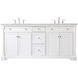 Clarence 72 X 22 X 35 inch White Vanity Sink Set