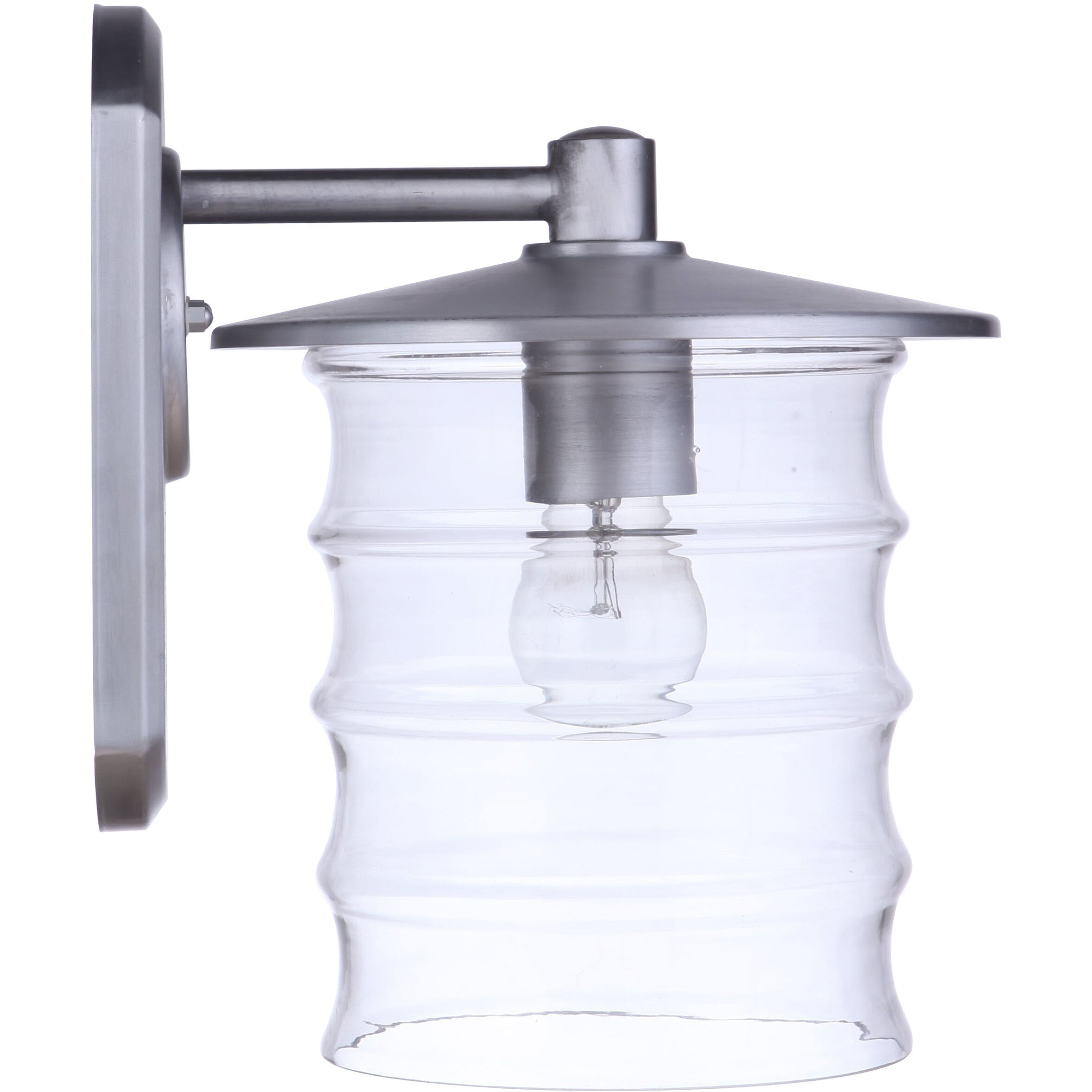 Canon Outdoor Wall Mount in Satin Aluminum, Large