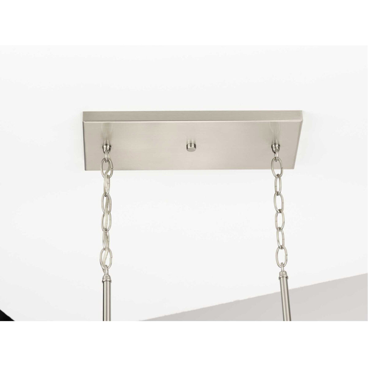 Beaches 4 Light 38 inch Brushed Nickel Linear Chandelier Ceiling Light