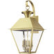 Wentworth 4 Light 28 inch Natural Brass Outdoor Extra Wall Lantern, Extra Large