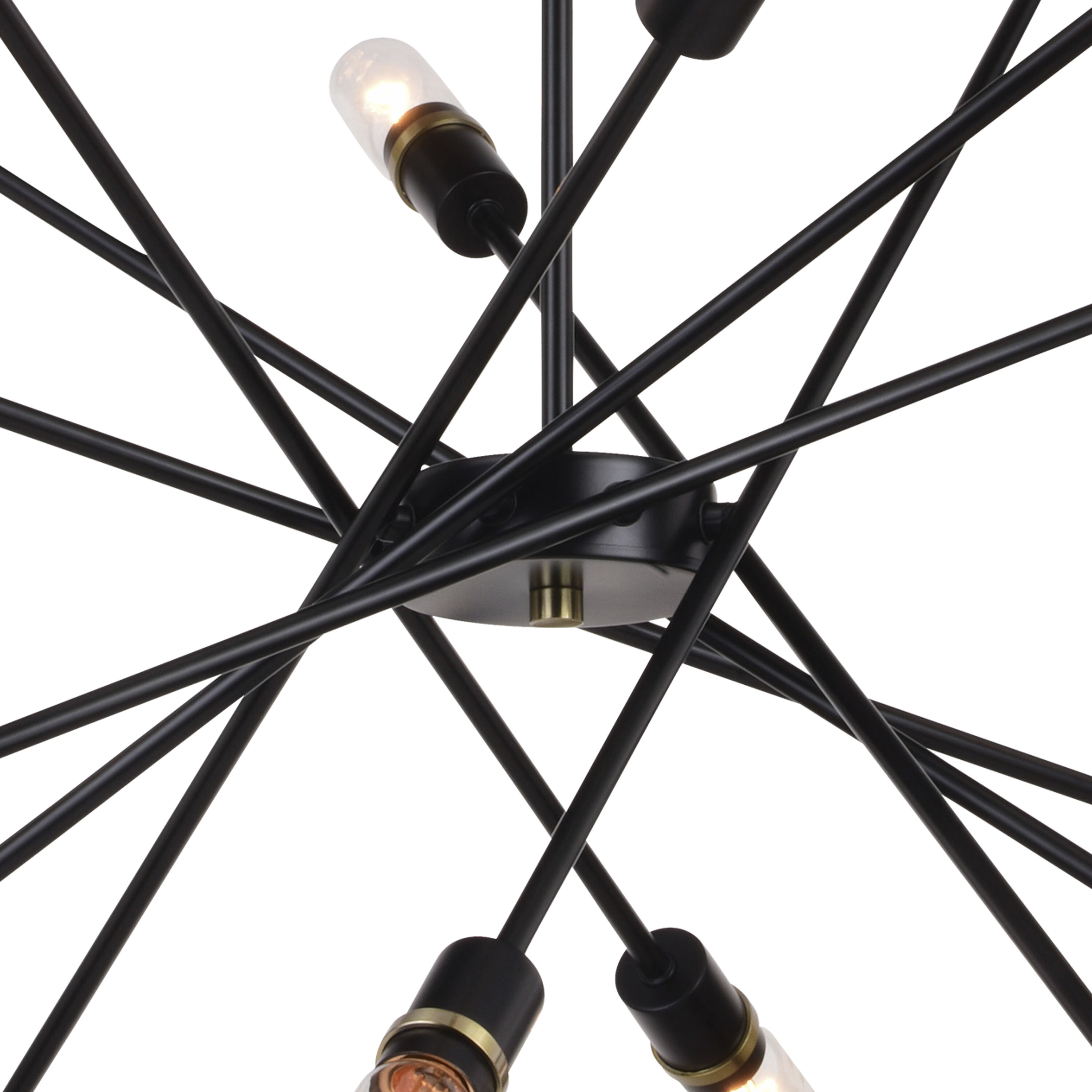 Halsted 8 Light 29.25 inch Black and Satin Brass Pendant Ceiling Light