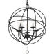 Solaris 5 Light 17 inch Black Mini Chandelier Ceiling Light