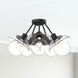 Alora Mood Francesca 5 Light 19.75 inch Clear Glass/Matte Black Semi-Flush Mount Ceiling Light