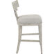 Idris 38 inch Whitewashed and White Fabric Counter Stool