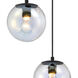 Neva LED 17.75 inch Matte Black Chandelier Ceiling Light