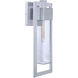 Perimeter Outdoor Wall Mount in Satin Aluminum, Large