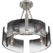 Aenon 3 Light 16.5 inch Pewter Semi-Flush Mount Ceiling Light