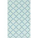 Picnic 36 X 24 inch Blue/Seafoam Handmade Rug