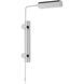 Satire 14.75 inch 10 watt Polished Nickel Swing Arm Wall Sconce Wall Light