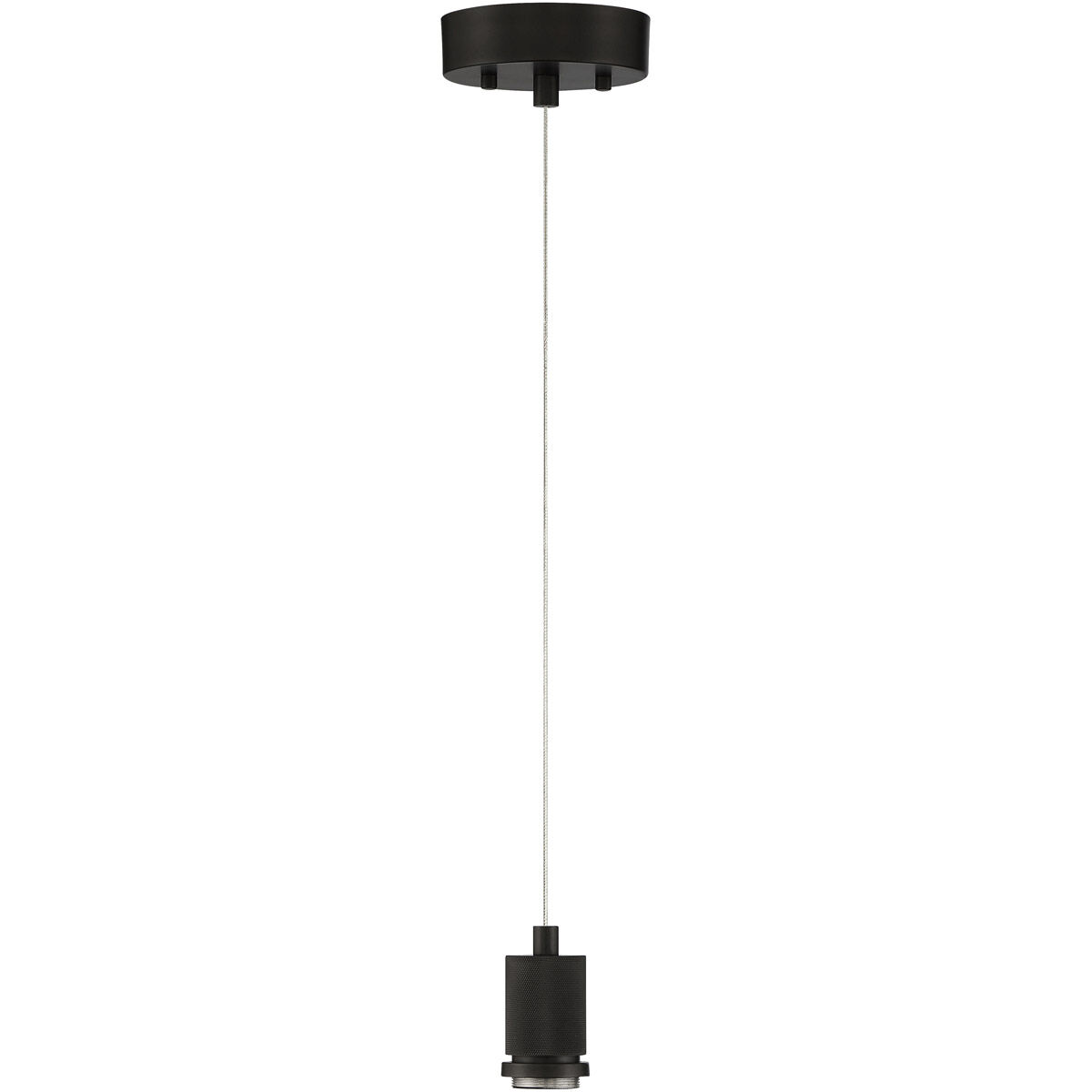 Port Nine LED 9 inch Matte Black Pendant Ceiling Light in Clear