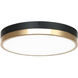 Tone LED 12 inch Black and Aged Gold Brass Flush Mount Ceiling Light