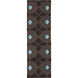 Frontier 96 X 30 inch Camel, Dark Brown, Aqua Rug