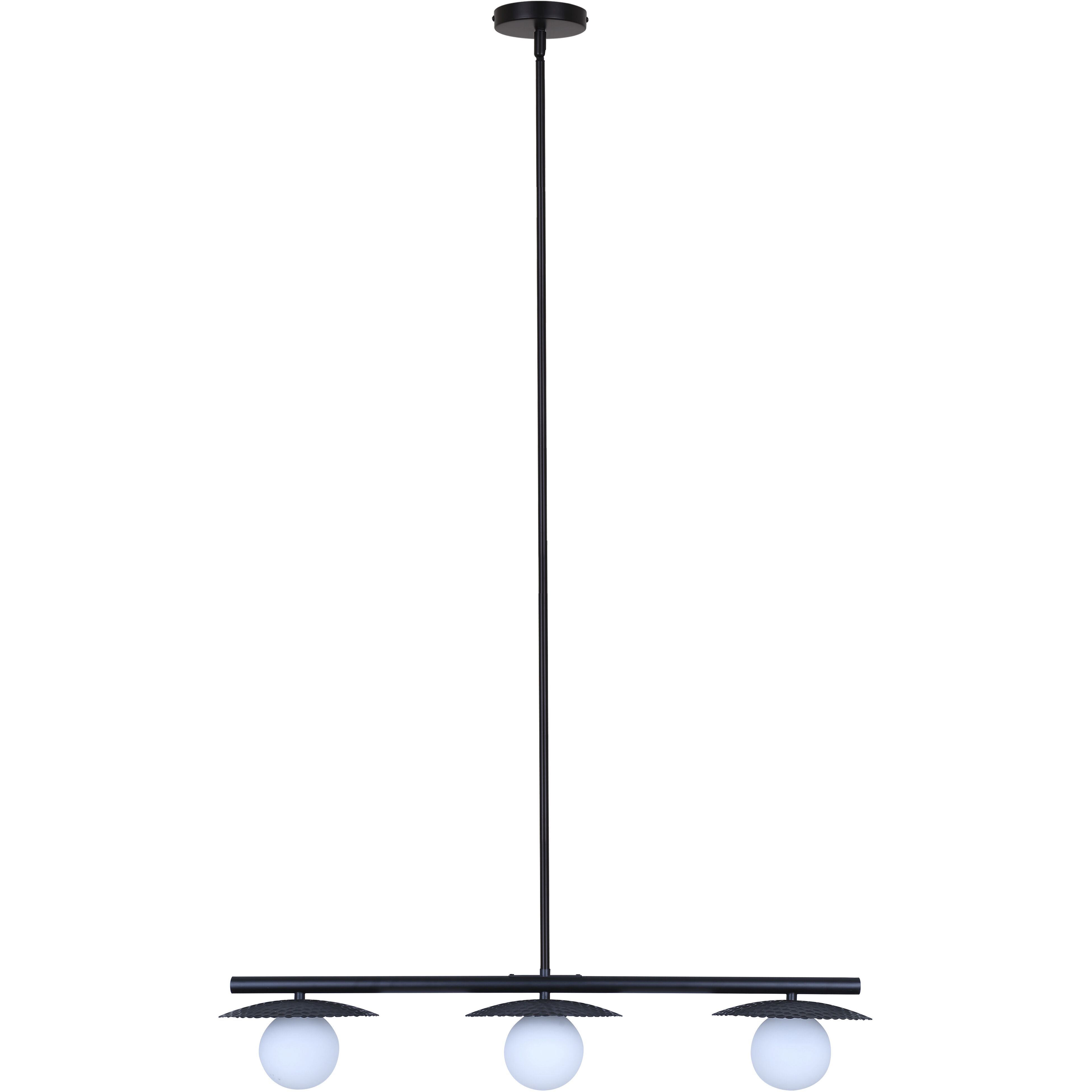 Mierka 3 Light 32.5 inch Black Pendant Ceiling Light