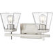 Lauren 2 Light 16 inch Brushed Nickel Vanity Wall Light