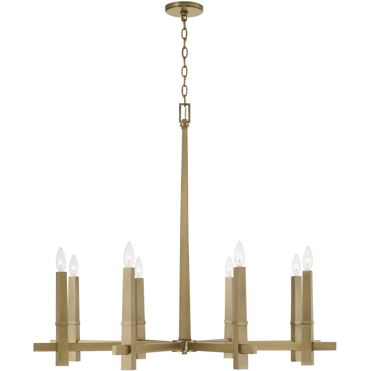 Blake 8 Light 39 inch Aged Brass Chandelier Ceiling Light
