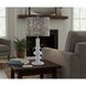 Ambrose 27 inch 100 watt White Table Lamp Portable Light, Large