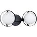 Parker 2 Light 16 inch Matte Black Vanity Light Wall Light