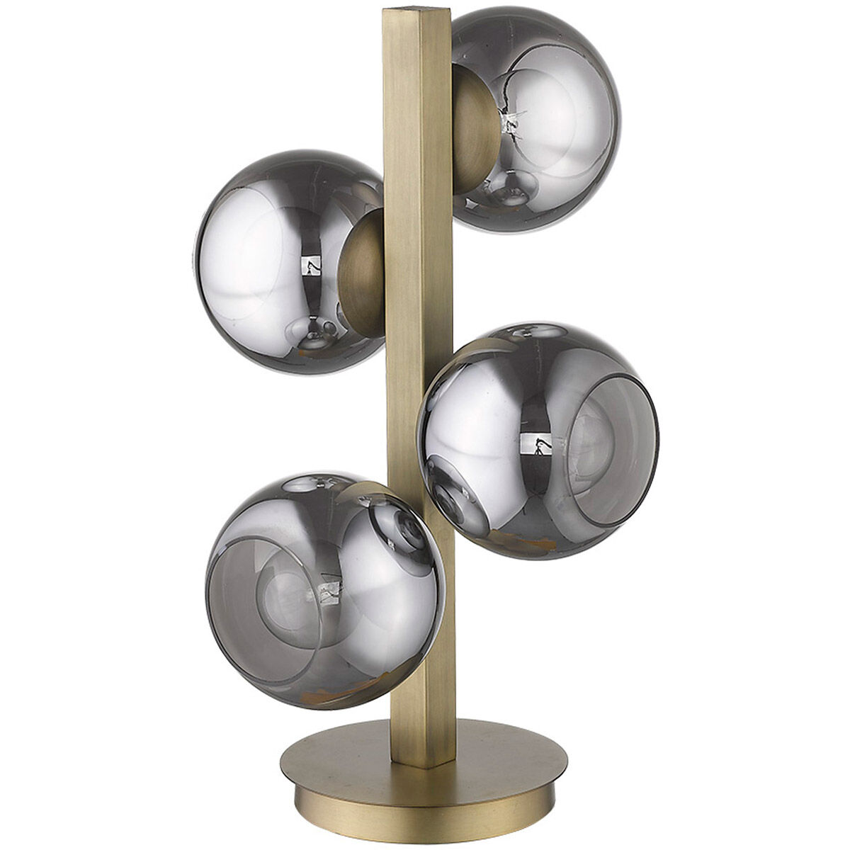 Lunette 24 inch 100.00 watt Aged Brass Table Lamp Portable Light