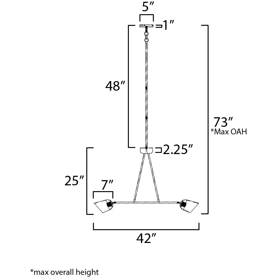 Keppe Linear Pendant Ceiling Light