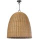 Beehive 1 Light 20.5 inch Natural Outdoor Pendant, Large
