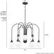 Valadon 9 Light 30 inch Matte Black Chandelier Ceiling Light, Large