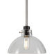 Della 1 Light 9 inch Black and Brushed Nickel Mini Pendant Ceiling Light