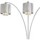 Marilyn 90 inch 9 watt Polished Chrome and Black Arc Floor Lamp Portable Light