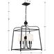 Sylvan 4 Light 21.5 inch Black Forged Lantern Chandelier Ceiling Light