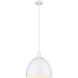 Sawyer 1 Light 12.5 inch Satin White Pendant Ceiling Light