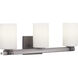 Lisbon 3 Light 24 inch Matte Black Bath Vanity Wall Light, Design Series