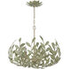 Broche 5 Light 23 inch Champagne Green Tea Chandelier Ceiling Light