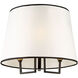 Coco LED 15.7 inch Gold and Black Semi-Flush Mount Ceiling Light