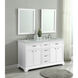 Americana 60 X 35 inch White with Carrara White Marble Vanity Set