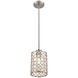 Sagamore 1 Light 6 inch Brushed Nickel with Natural Mini Pendant Ceiling Light