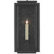 Wright 1 Light 19.5 inch Midnight Black Outdoor Wall Sconce, Small