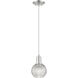 Arcadia Athens 1 Light 5.88 inch Brushed Satin Nickel Mini Pendant Ceiling Light
