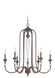 Boulevard 6 Light 29.37 inch Mocha Bronze Silver Wash Chandelier Ceiling Light